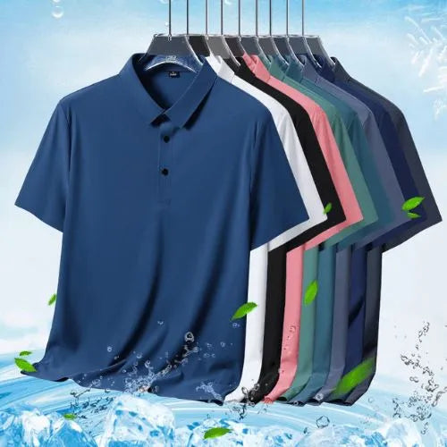 Camisa Polo Masculina Premium em Seda Gelo Geneva