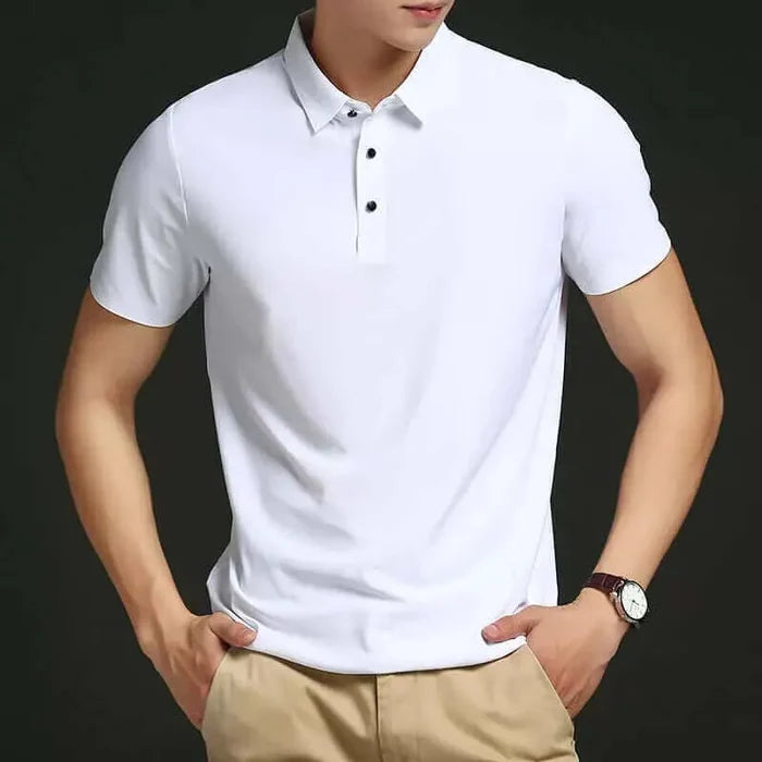 Camisa Polo Masculina Premium em Seda Gelo Geneva