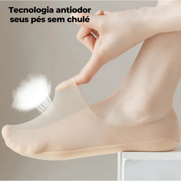 Meia Feminina Invisível FeetConf Antiodor e Confortável