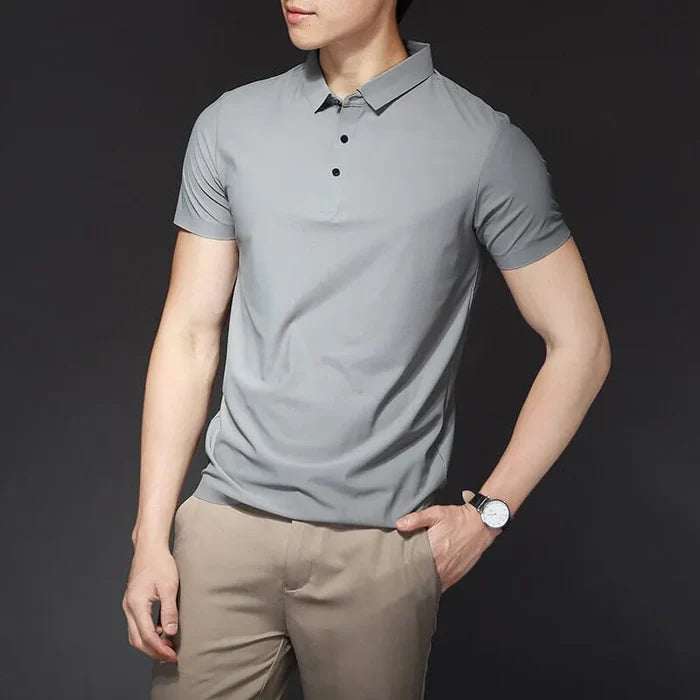 Camisa Polo Masculina Premium em Seda Gelo Geneva